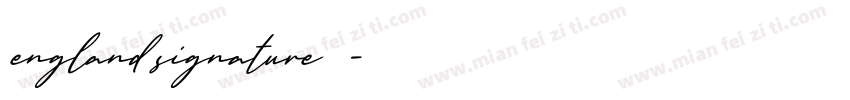 england signature字体字体转换